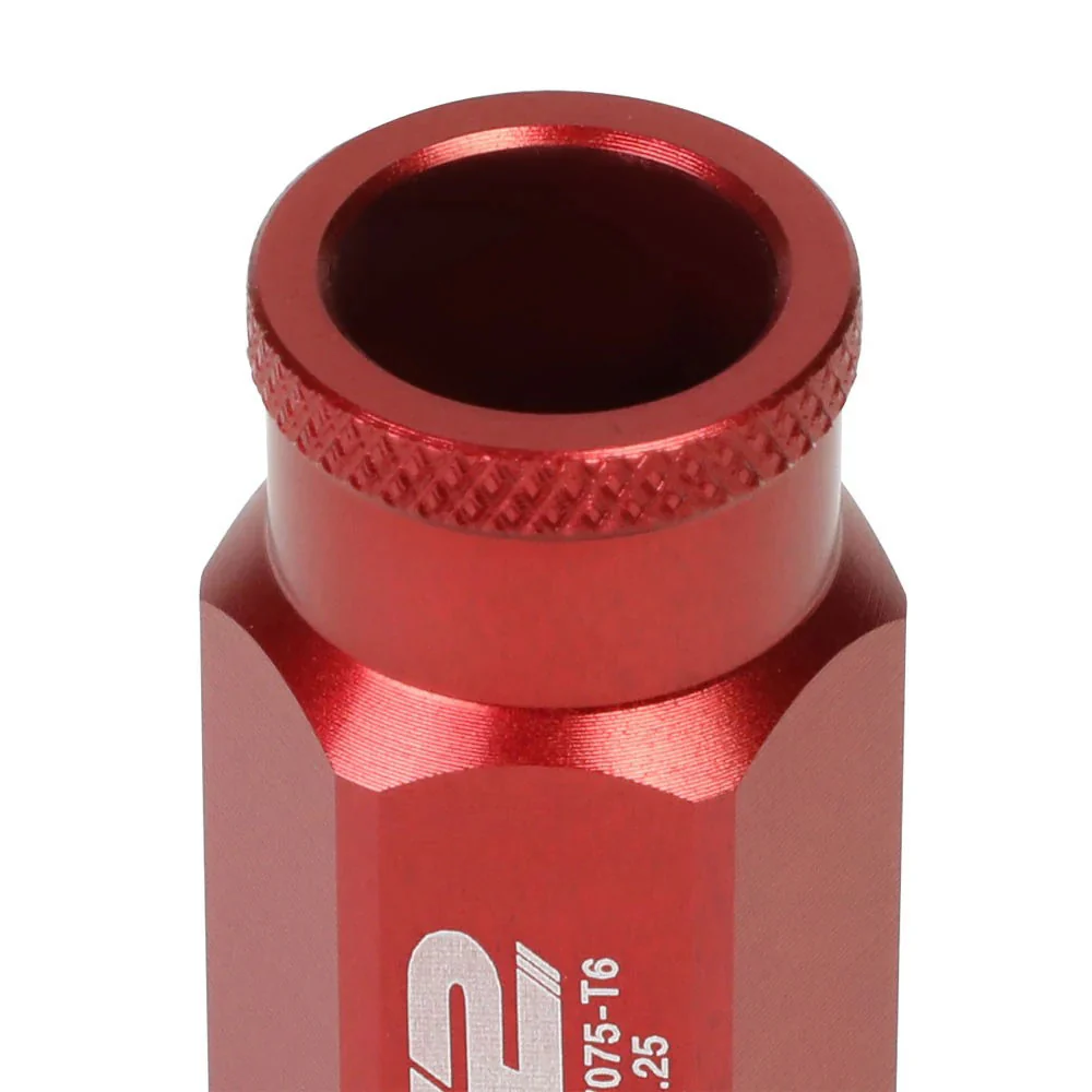 J2 Engineering Lug Nuts (M12 x 1.25) 20 Piece Set With Open Knurled End - Black / Blue / Red - Image 35
