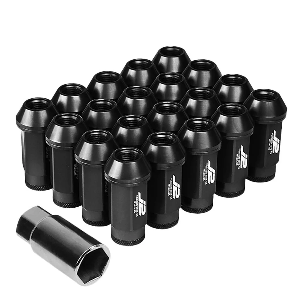 J2 Engineering Lug Nuts (M12 x 1.25) 20 Piece Set With Open Knurled End - Black / Blue / Red - Image 37