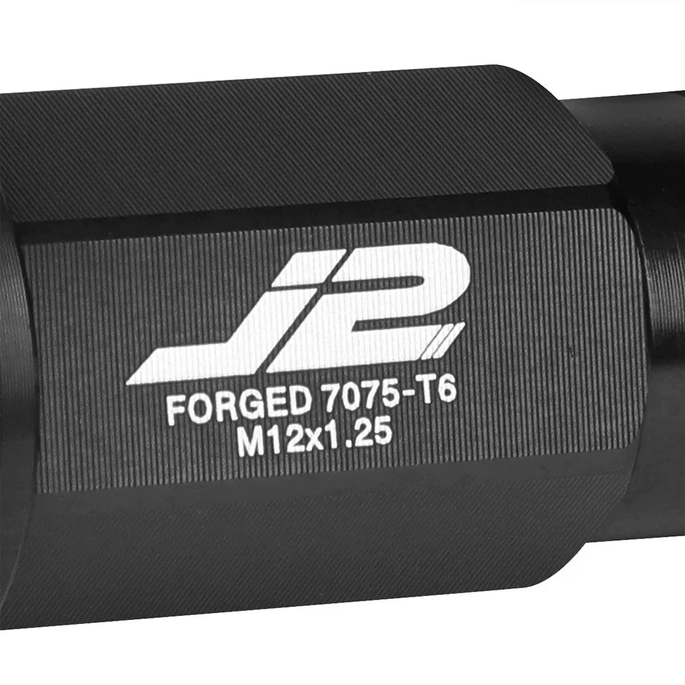 J2 Engineering Lug Nuts (M12 x 1.25) 20 Piece Set With Open Knurled End - Black / Blue / Red - Image 40