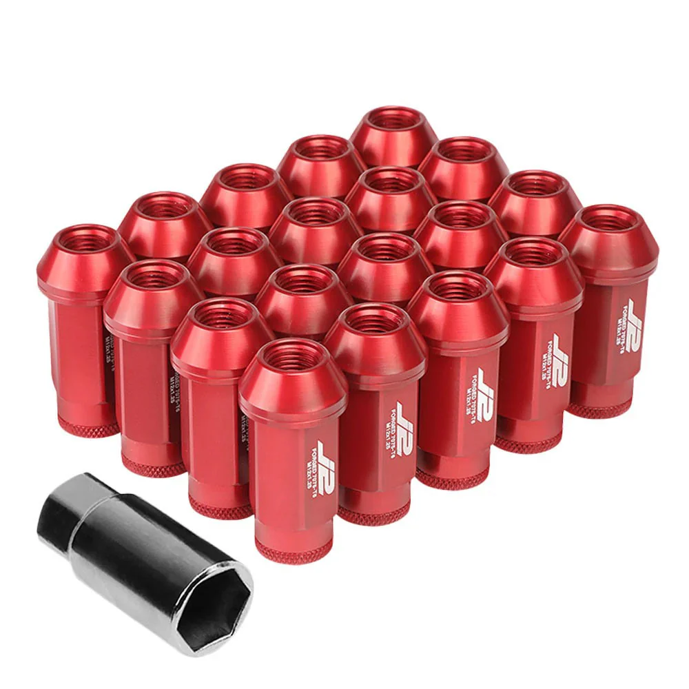 J2 Engineering Lug Nuts (M12 x 1.25) 20 Piece Set With Open Knurled End - Black / Blue / Red - Image 49