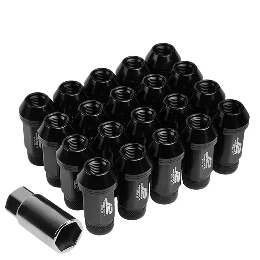 J2 Engineering Lug Nuts (M12 x 1.25) 20 Piece Set With Open Knurled End - Black / Blue / Red - Image 55
