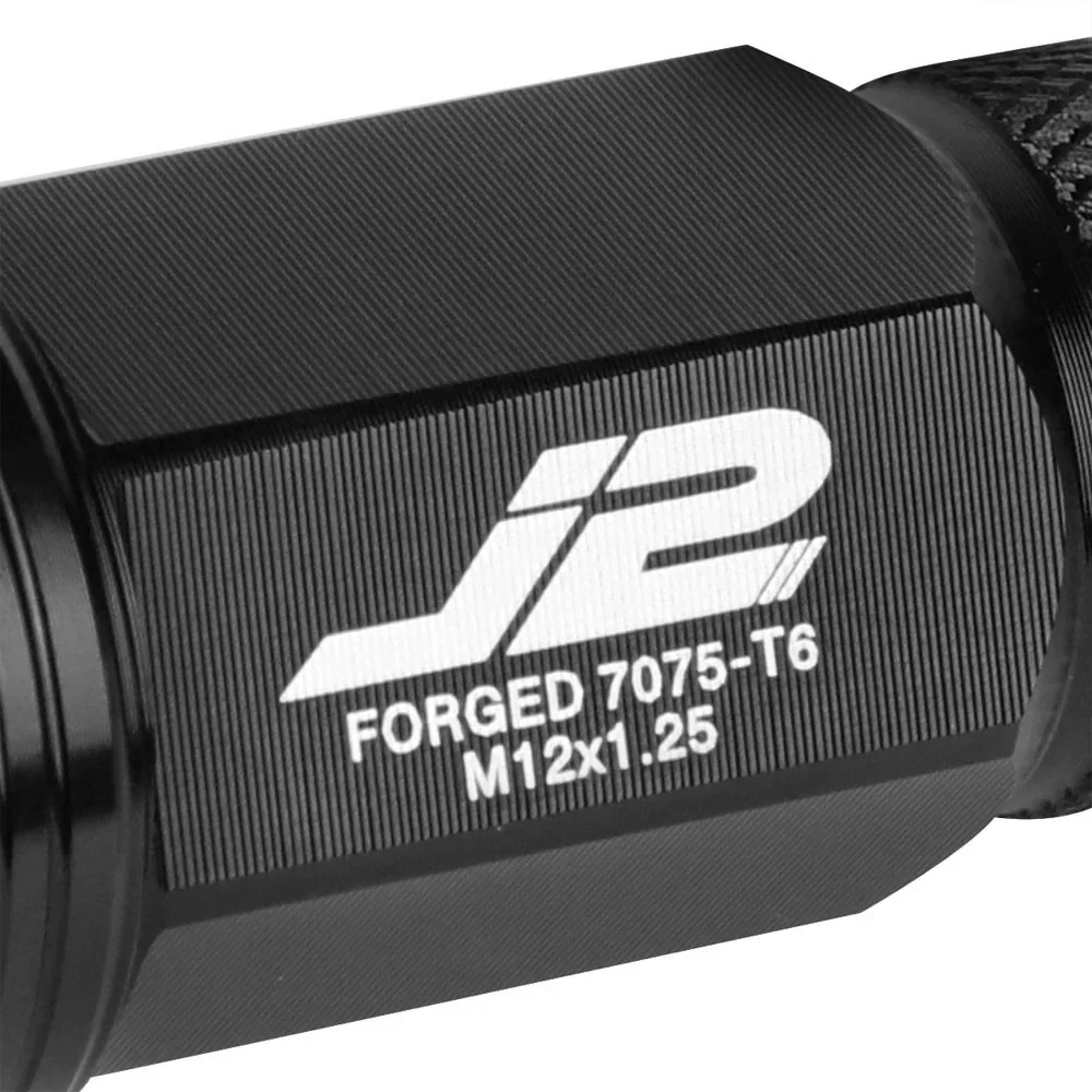 J2 Engineering Lug Nuts (M12 x 1.25) 20 Piece Set With Open Knurled End - Black / Blue / Red - Image 58
