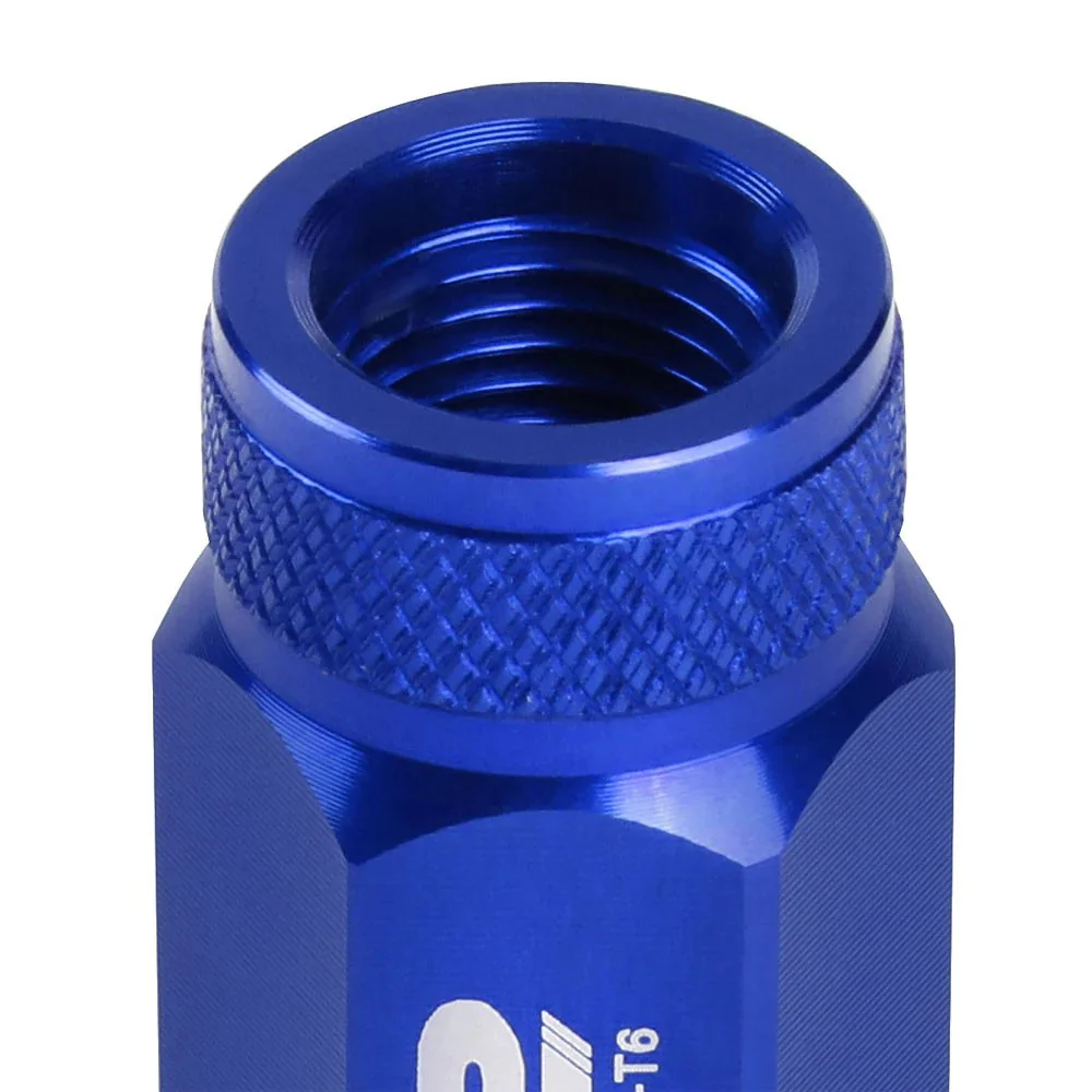 J2 Engineering Lug Nuts (M12 x 1.25) 20 Piece Set With Open Knurled End - Black / Blue / Red - Image 65