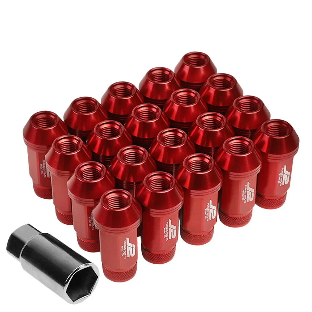 J2 Engineering Lug Nuts (M12 x 1.25) 20 Piece Set With Open Knurled End - Black / Blue / Red - Image 67