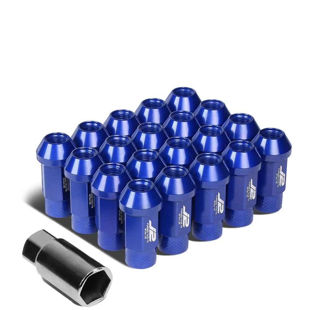 J2 Engineering Lug Nuts (M12 x 1.25) 20 Piece Set With Open Knurled End - Black / Blue / Red - Image 79