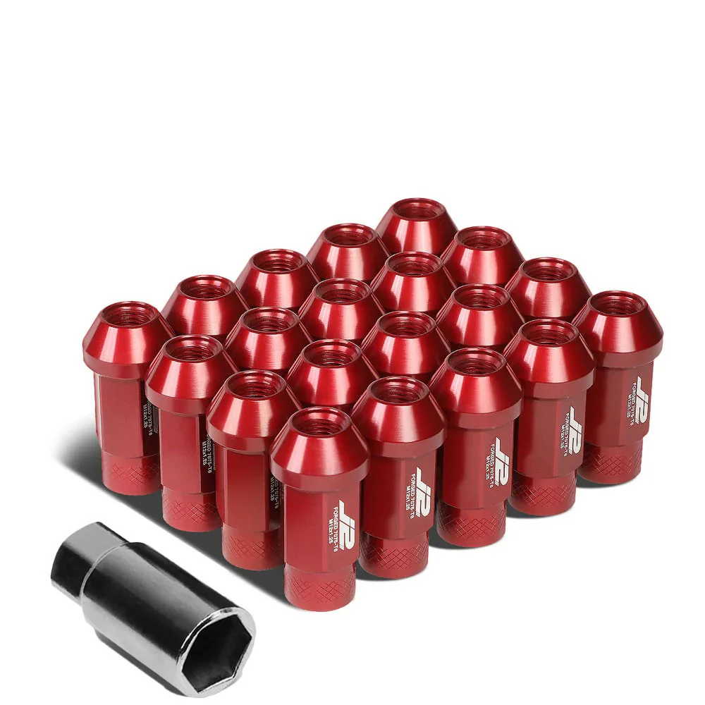 J2 Engineering Lug Nuts (M12 x 1.25) 20 Piece Set With Open Knurled End - Black / Blue / Red - Image 85
