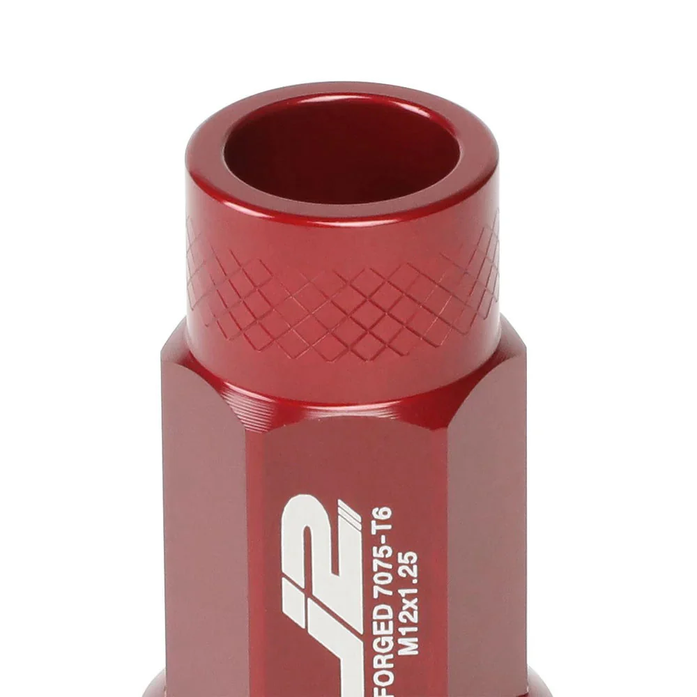 J2 Engineering Lug Nuts (M12 x 1.25) 20 Piece Set With Open Knurled End - Black / Blue / Red - Image 89