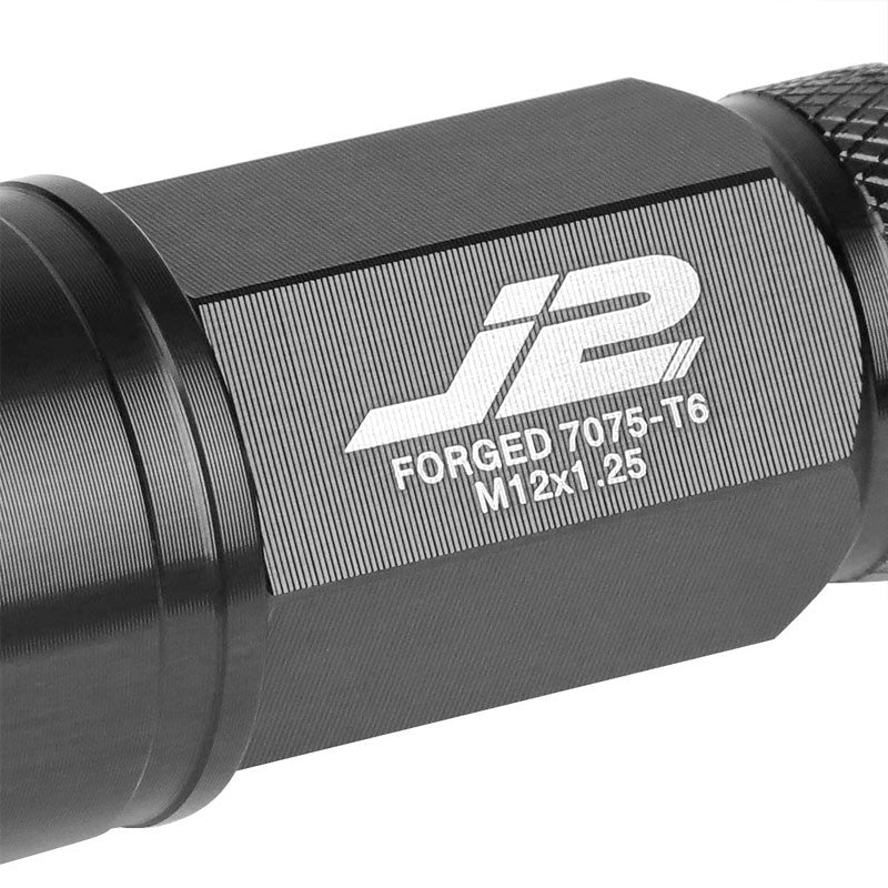 J2 Engineering Lug Nuts (M12 x 1.25) 20 Piece Set With Open Knurled End - Black / Blue / Red - Image 94