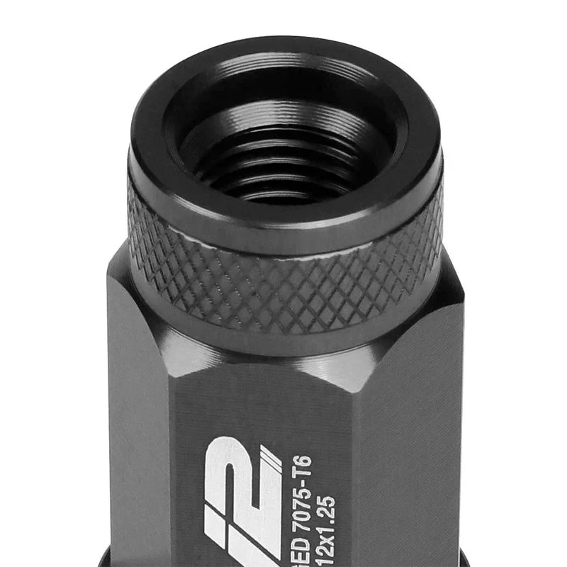 J2 Engineering Lug Nuts (M12 x 1.25) 20 Piece Set With Open Knurled End - Black / Blue / Red - Image 95