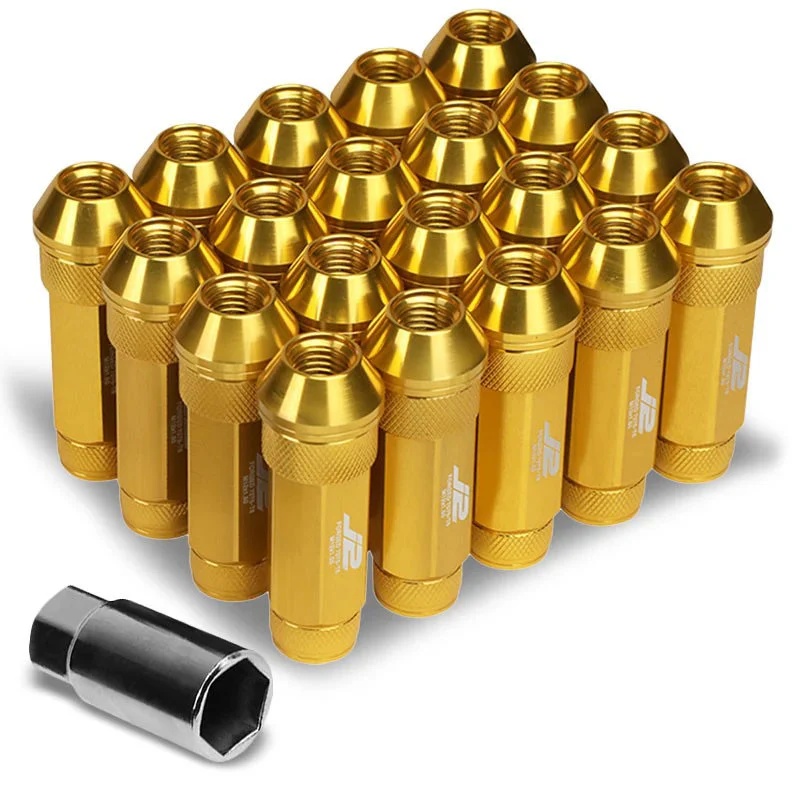J2 Engineering Lug Nuts (M12 x 1.50) 20 Piece Set With Open Knurled or Smooth End - Black / Blue / Gold / Red / Silver - Image 142