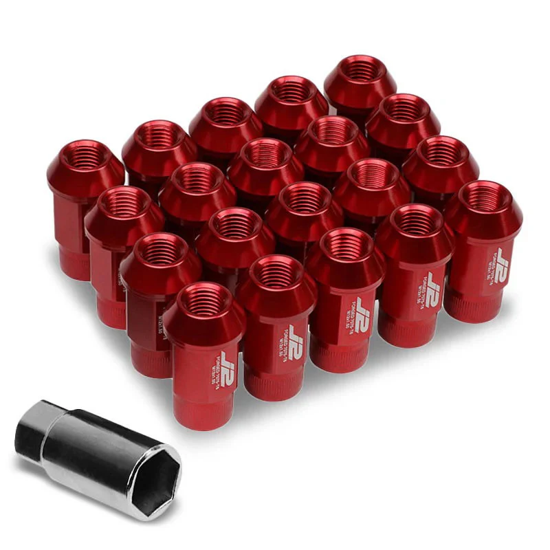 J2 Engineering Lug Nuts (M12 x 1.50) 20 Piece Set With Open Knurled or Smooth End - Black / Blue / Gold / Red / Silver - Image 22