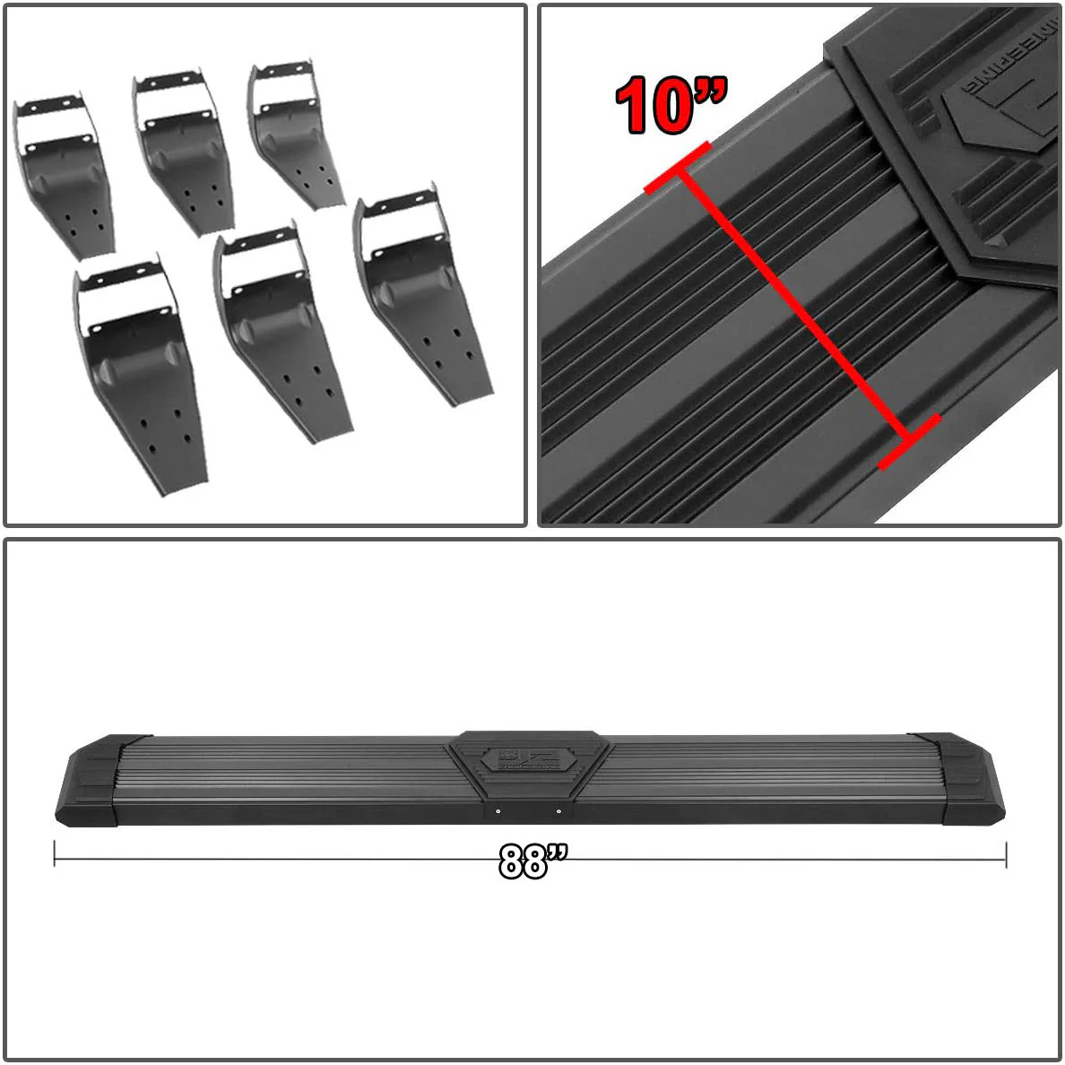 J2 Engineering Running Boards for Ford F150 (2015-2022) 10" Side Step Black or Chrome - Image 7