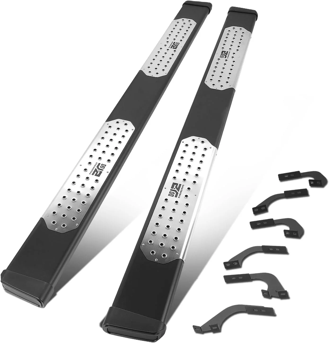 J2 Engineering Running Boards for Toyota Tacoma (2005-2022) 10" Black Perforated Style Side Step