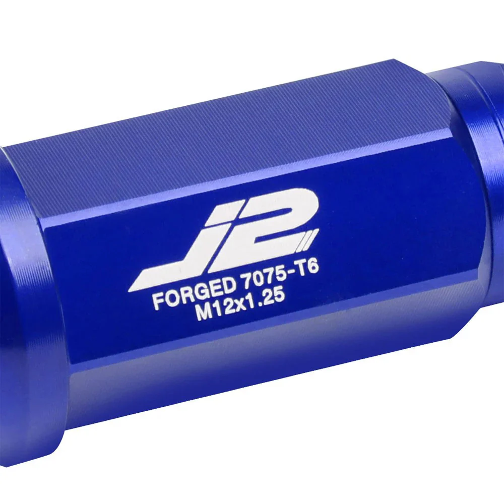 J2 Engineering Spike Lug Nuts (M12 x 1.25) 20 Piece Set With Open End - Black / Blue / Red (Copy) - Image 4