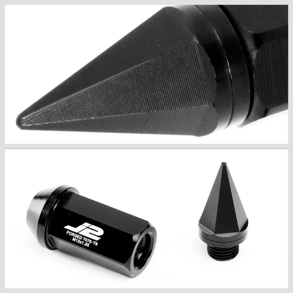 J2 Engineering Spike Lug Nuts (M12 x 1.25) 20 Piece Set With Open End - Black / Blue / Red (Copy) - Image 9