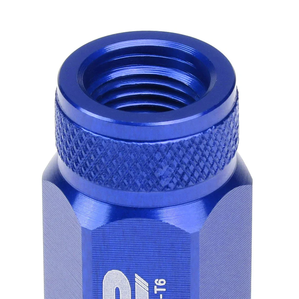 J2 Engineering Spiked Lug Nuts (M12 x 1.25) 20 Piece Set With Open Knurled End - Black / Blue / Red - Image 15