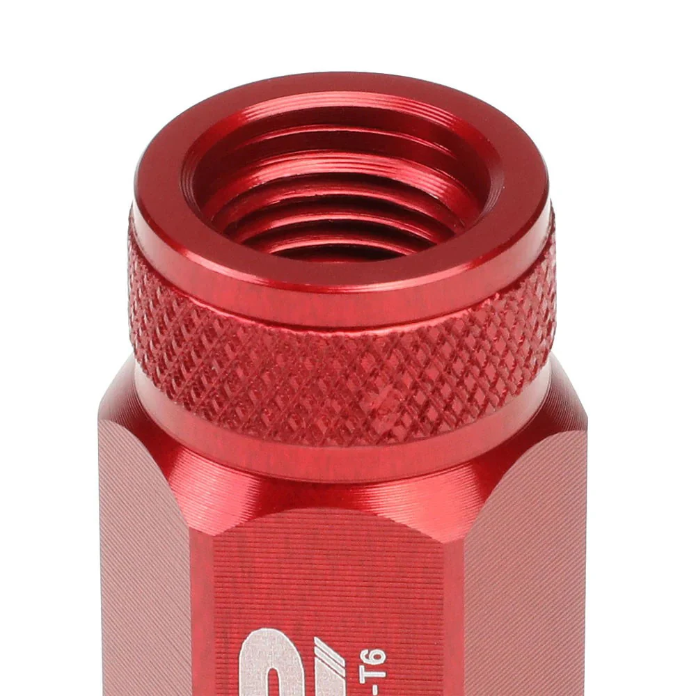 J2 Engineering Spiked Lug Nuts (M12 x 1.25) 20 Piece Set With Open Knurled End - Black / Blue / Red - Image 5