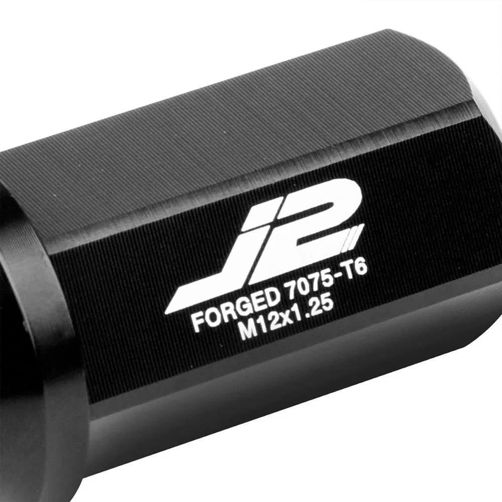 J2 Engineering Lug Nuts (M12 x 1.25) 20 Piece Set With Open End - Black / Blue / Red - Image 10
