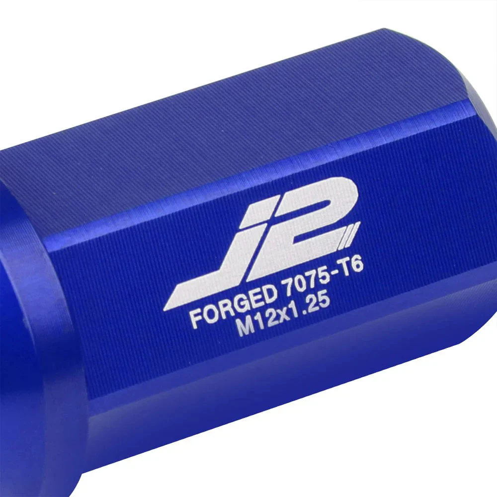 J2 Engineering Lug Nuts (M12 x 1.25) 20 Piece Set With Open End - Black / Blue / Red - Image 16