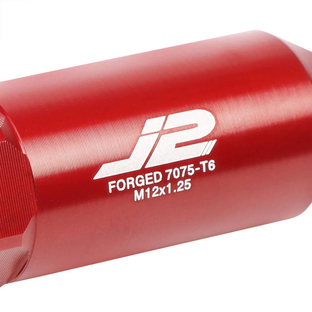 J2 Engineering Lug Nuts (M12 x 1.25) 20 Piece Set With Open End - Black / Blue / Red - Image 33