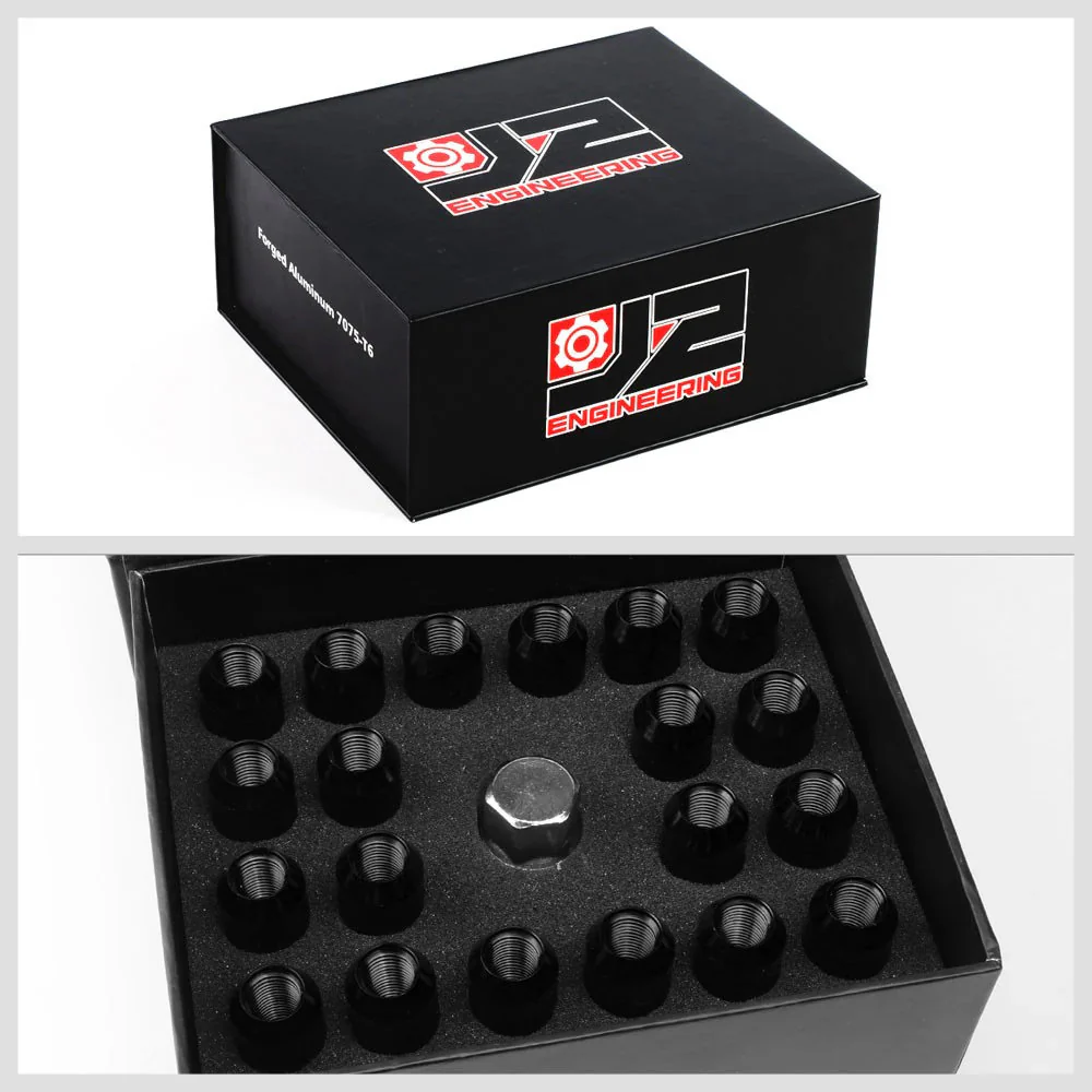J2 Engineering Lug Nuts (M12 x 1.25) 20 Piece Set With Open End - Black / Blue / Red - Image 37