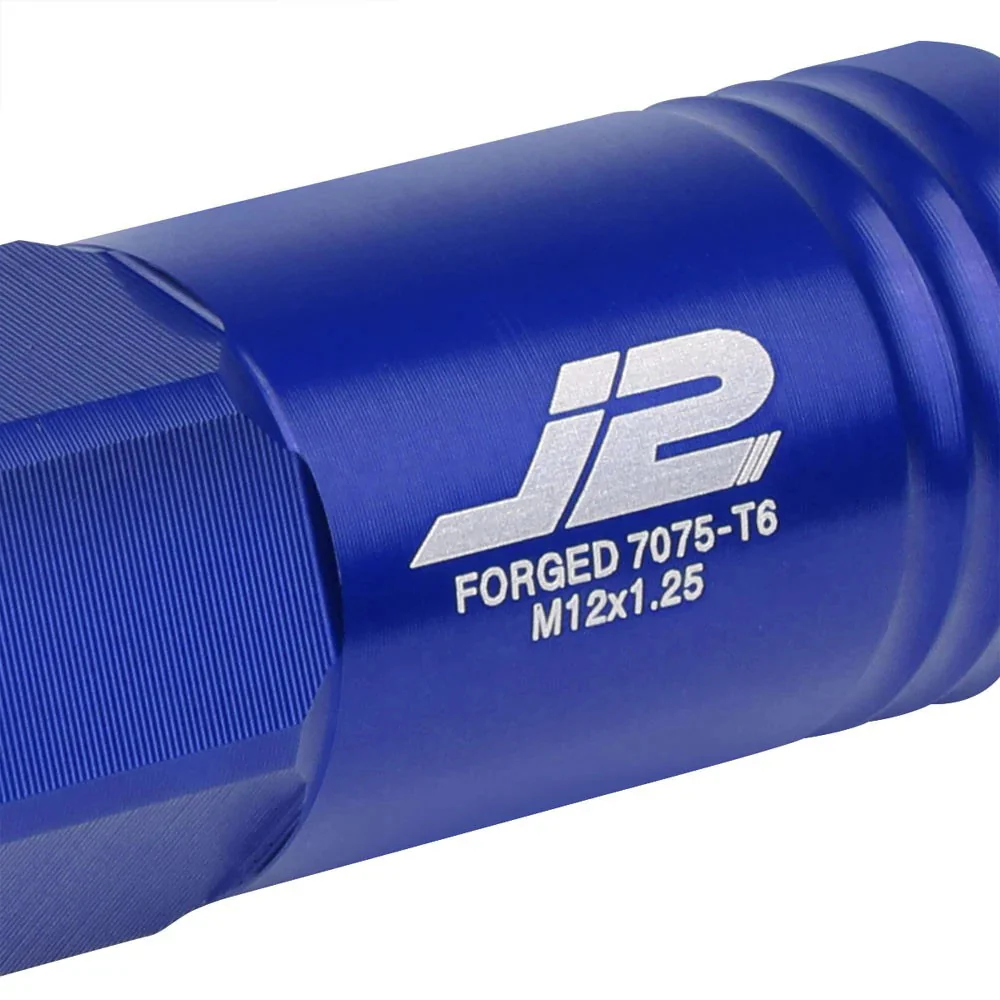 J2 Engineering Lug Nuts (M12 x 1.25) 20 Piece Set With Open End - Black / Blue / Red - Image 44