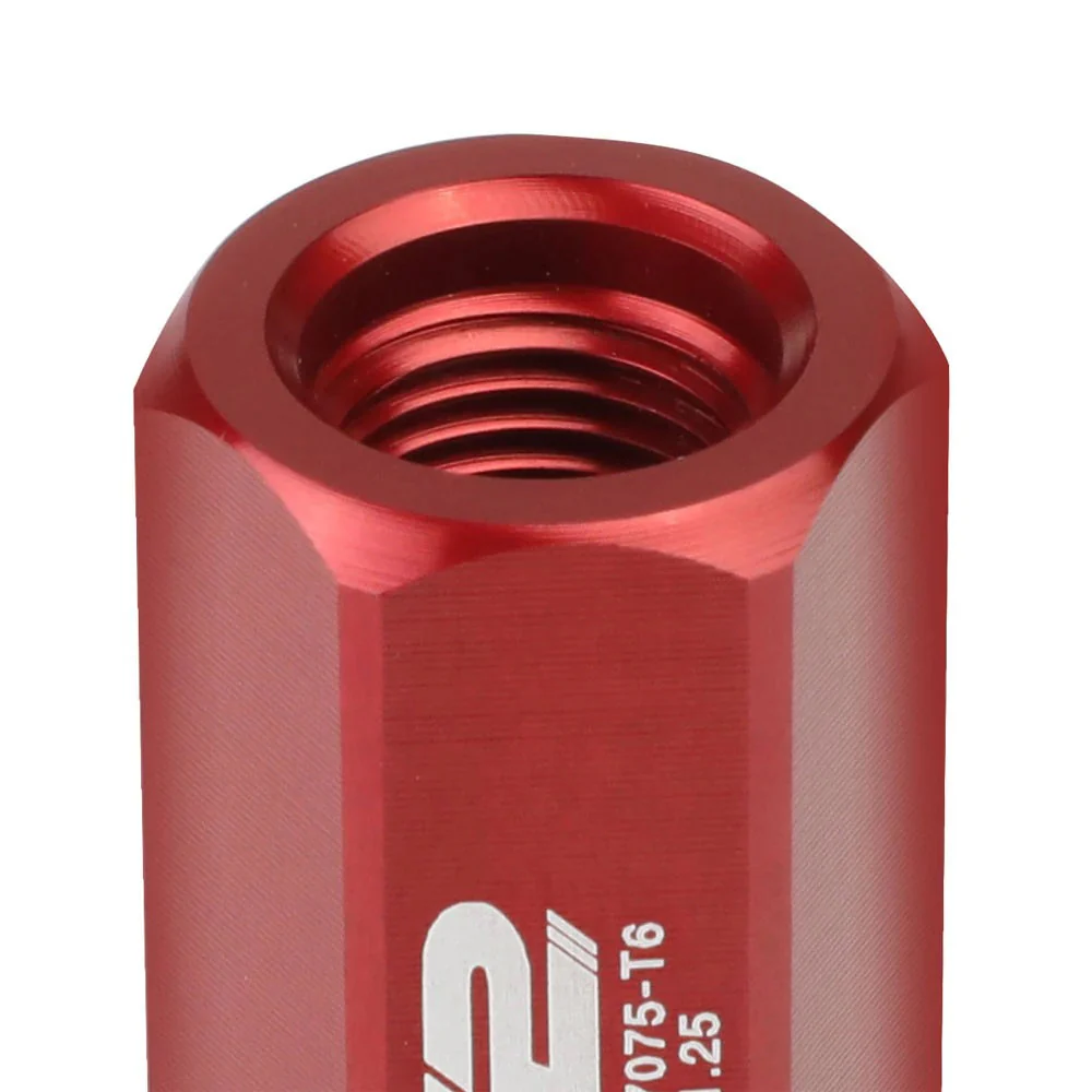 J2 Engineering Lug Nuts (M12 x 1.25) 20 Piece Set With Open End - Black / Blue / Red - Image 5