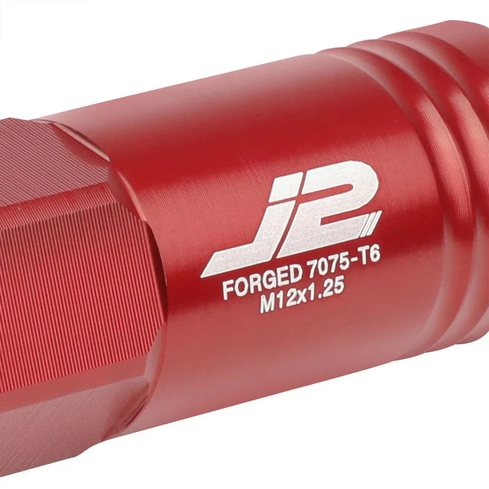 J2 Engineering Lug Nuts (M12 x 1.25) 20 Piece Set With Open End - Black / Blue / Red - Image 50