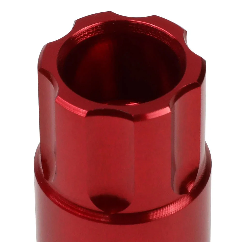 J2 Engineering Spiked Lug Nuts (M12 x 1.25) 20 Piece Set With Open Spline End - Black / Blue / Red - Image 15
