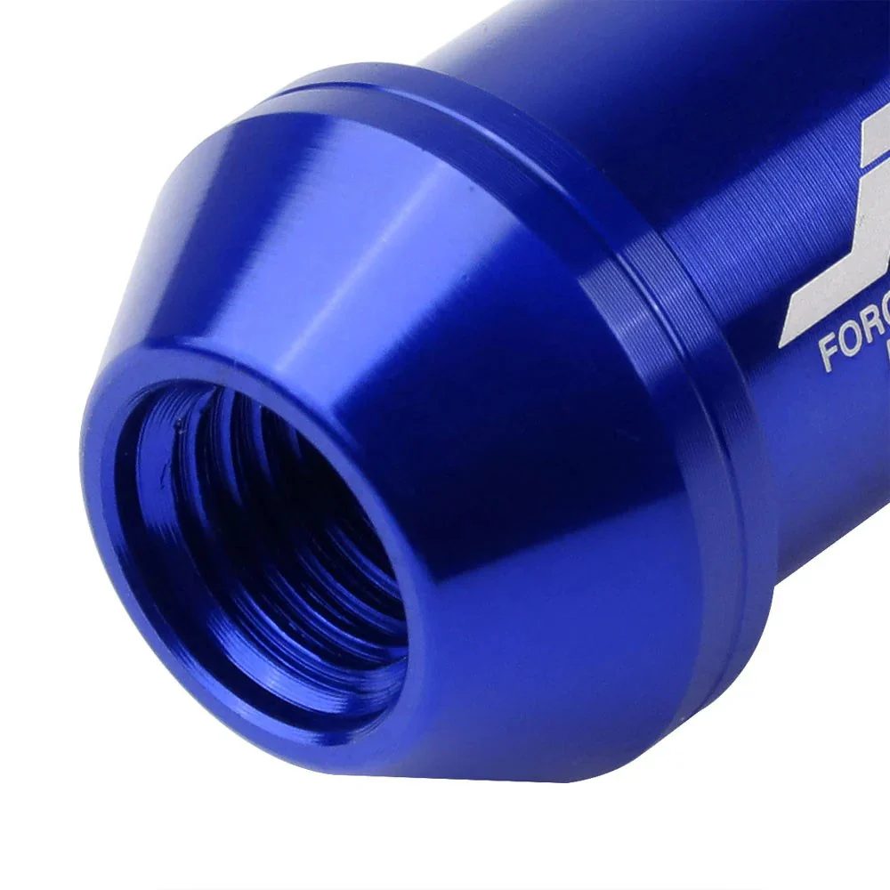 J2 Engineering Spiked Lug Nuts (M12 x 1.25) 20 Piece Set With Open Spline End - Black / Blue / Red - Image 3
