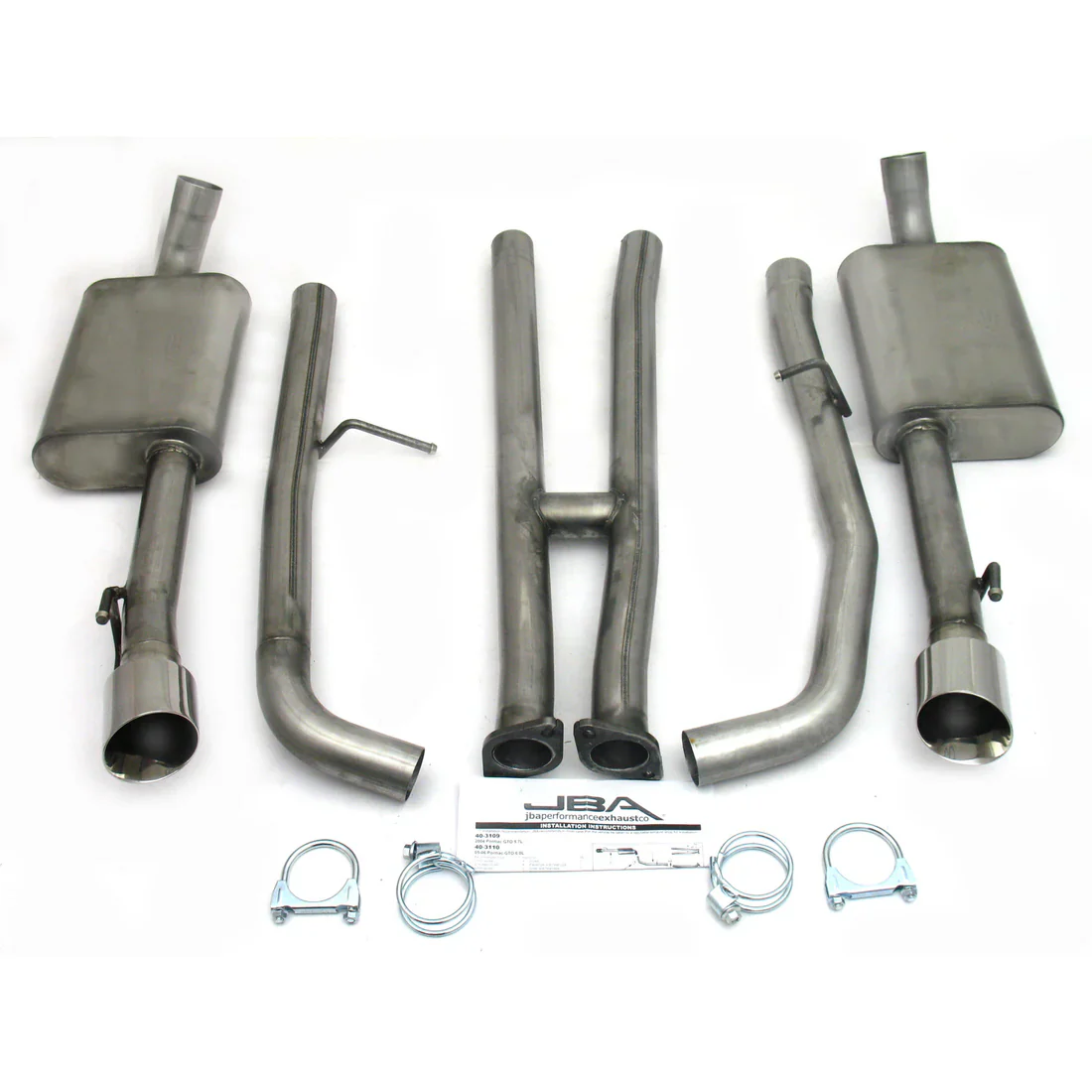 JBA Exhaust Pontiac GTO 6.0L V8 (2005-2006) Catback 2.5" Stainless Steel - 40-3110