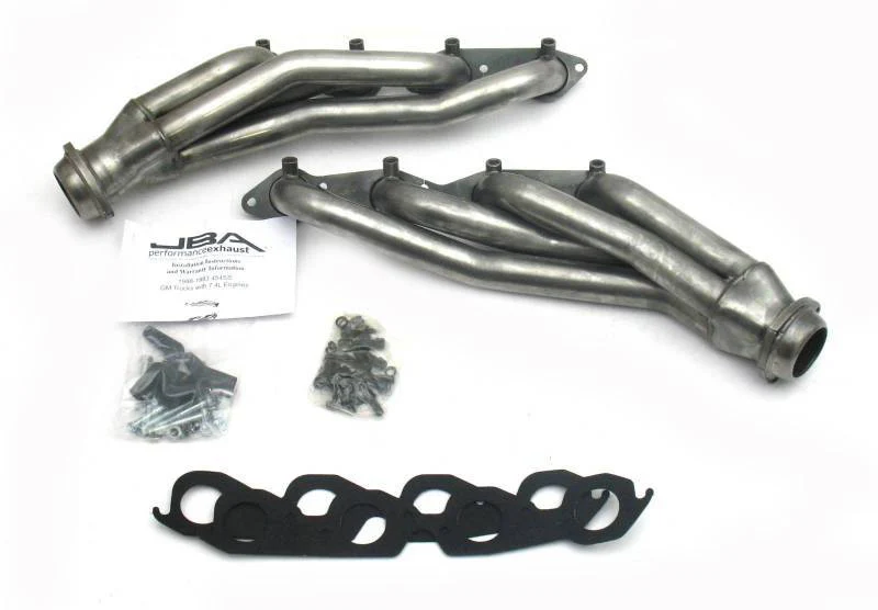 JBA Shorty Headers GMC / Chevy C/K 2500 Series Pick Up 7.4L V8 (88-93) CARB/Smog Legal 1 3/4" - Silver Ceramic or Raw Finish