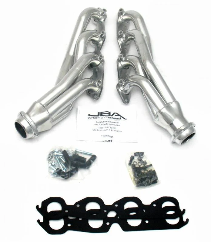 JBA Shorty Headers GMC / Chevy C/K 2500 Series Pick Up 7.4L V8 (88-93) CARB/Smog Legal 1 3/4" - Silver Ceramic or Raw Finish - Image 2