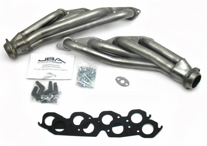 JBA Shorty Headers Chevy Suburban 8.1L V8 (01-03) CARB/Smog Legal 1 3/4" - Silver Ceramic or Raw Finish