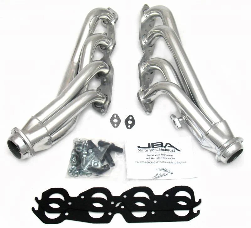 JBA Shorty Headers Chevy Suburban 8.1L V8 (01-03) CARB/Smog Legal 1 3/4" - Silver Ceramic or Raw Finish - Image 2