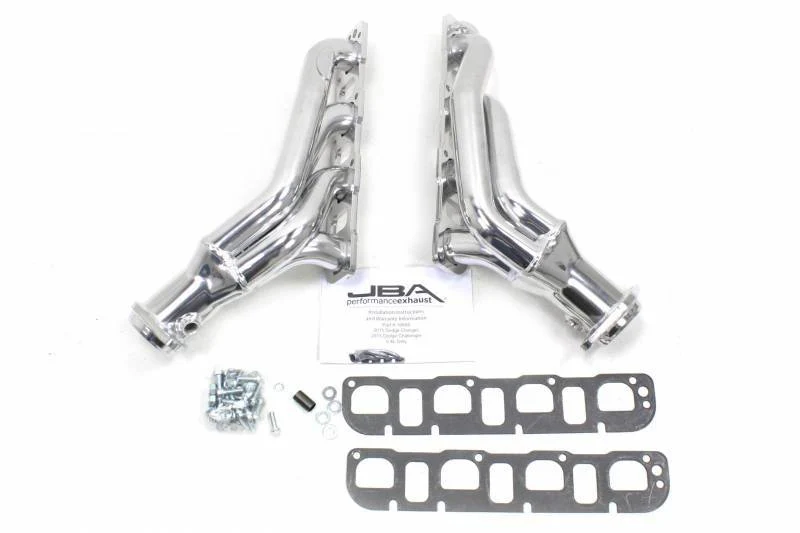 JBA Shorty Headers Dodge Challenger / Charger SRT Hellcat 6.2L/6.4L V8 (15-22) CARB/Smog Legal 1 7/8" - Silver Ceramic or Raw Finish - Image 2
