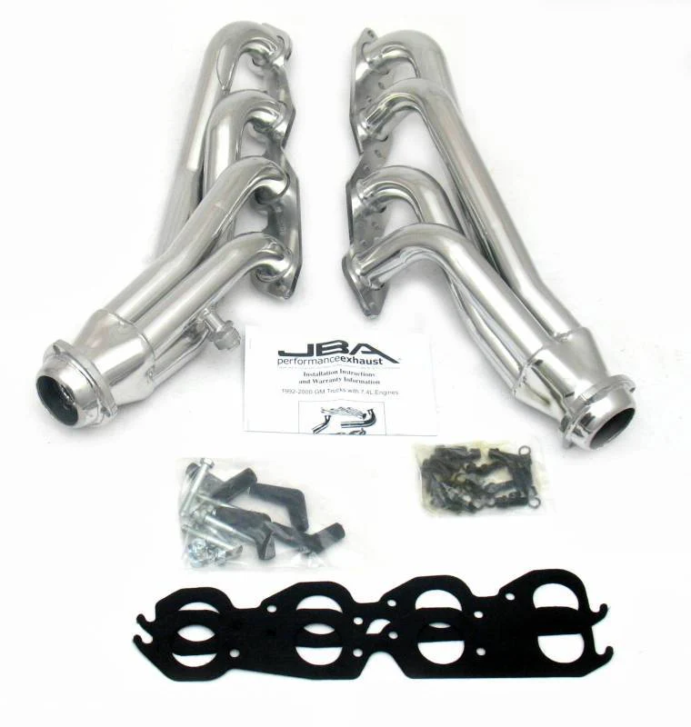 JBA Shorty Headers for Chevy / GMC C/K 2500 / 3500 / 2500 Suburban V8 (96-00) CARB/Smog Legal 1 3/4" Metallic / Stainless Steel / Titanium