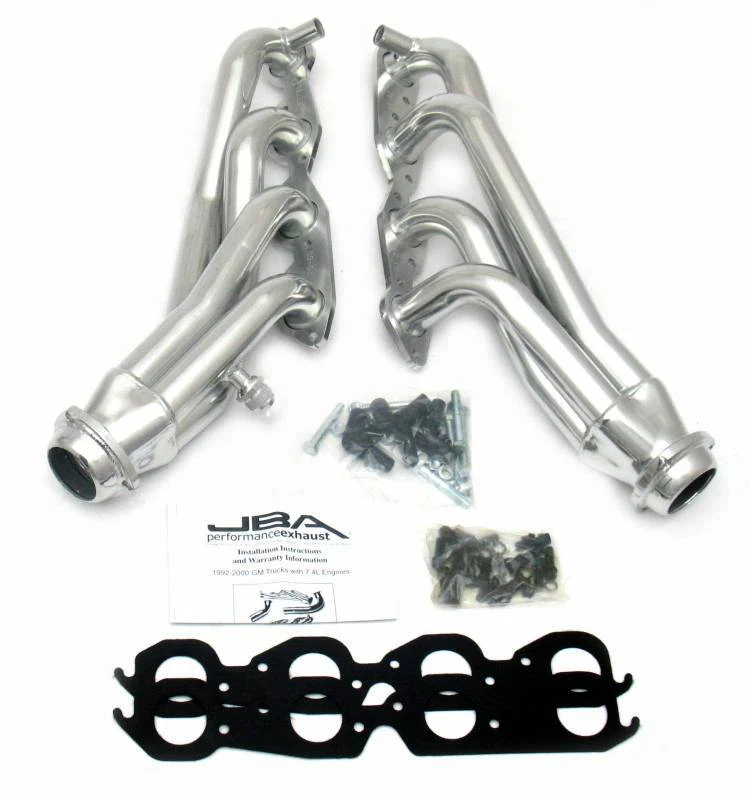 JBA Shorty Headers for Chevy / GMC C/K 2500 / 3500 / 2500 Suburban V8 (96-00) CARB/Smog Legal 1 3/4" Metallic / Stainless Steel / Titanium - Image 3