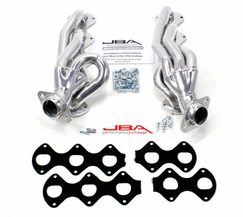 JBA Shorty Headers for Ford F250 / F350 Super Duty (05-10) CARB/Smog Legal 1 5/8" Silver Ceramic Finish