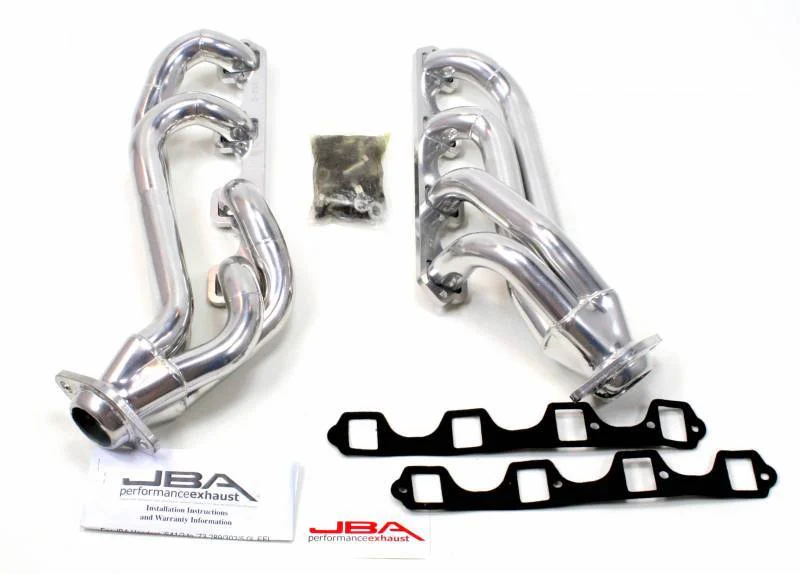 JBA Shorty Headers for Ford Mustang V8 260 / 289 / 302 (65-73) CARB/Smog Legal 1 5/8" Raw Stainless or Silver Ceramic - Image 4