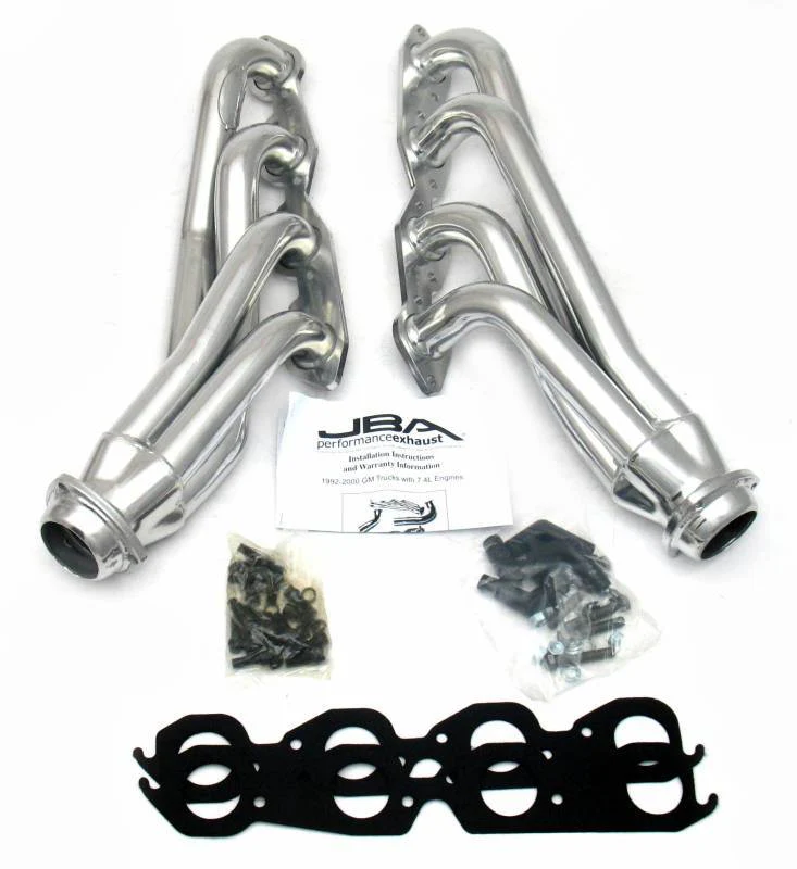 JBA Shorty Headers GMC Yukon XL 7.4L V8 (92-95) CARB/Smog Legal 1 3/4" - Silver Ceramic or Raw Finish - Image 2