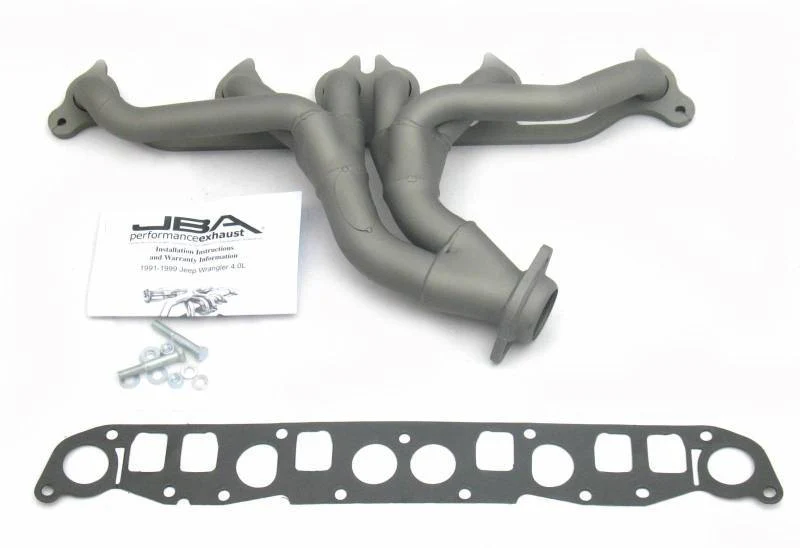 JBA Shorty Headers Jeep Wrangler YJ / TJ L6 4.0L (1991-1999) CARB/Smog Legal 1 1/2" - Stainless or Titanium - Image 3