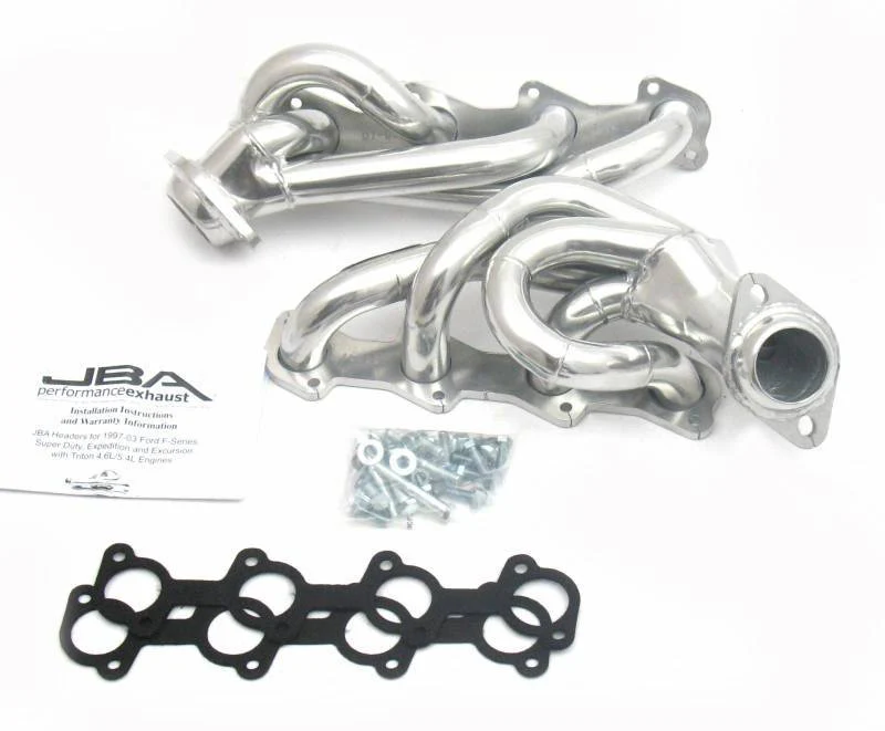 JBA Shorty Headers Lincoln Navigator 5.4L V8 (97-03) CARB/Smog Legal 1 1/2" Stainless - Raw or Silver Ceramic - Image 2