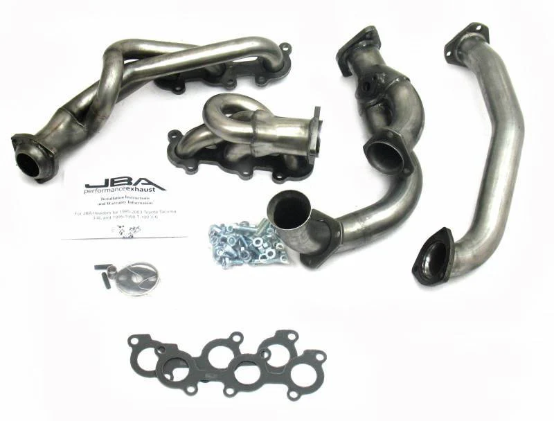 JBA Shorty Headers Toyota Tacoma 3.4L V6 (95-00) CARB/Smog Legal 1 1/2" - Silver Ceramic or Raw Finish