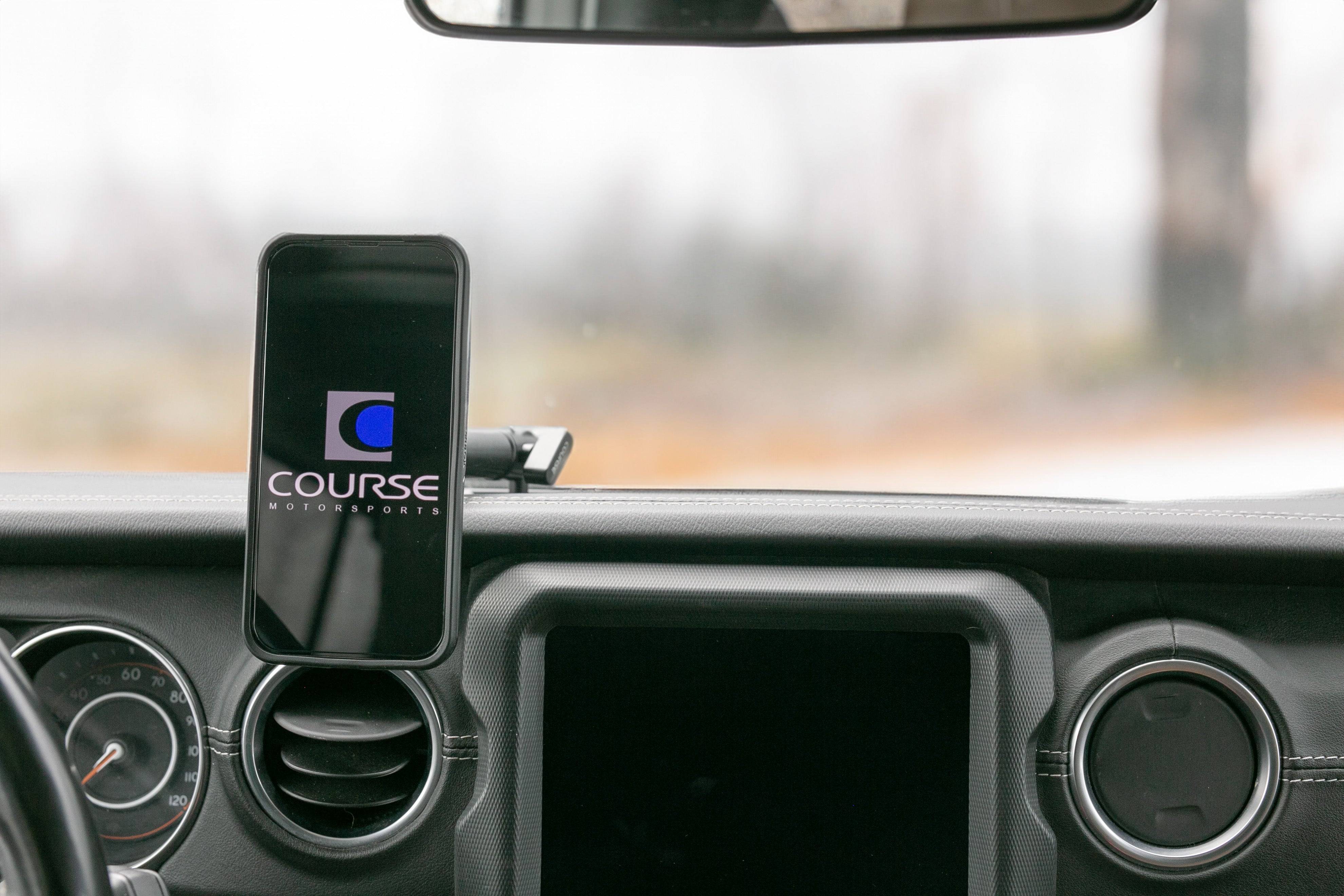 Course Motorsports Phone Mount for Jeep Wrangler JL & Gladiator JT (2018-2023) - Cradle / Magnetic / Magsafe Wireless Charging - Image 2