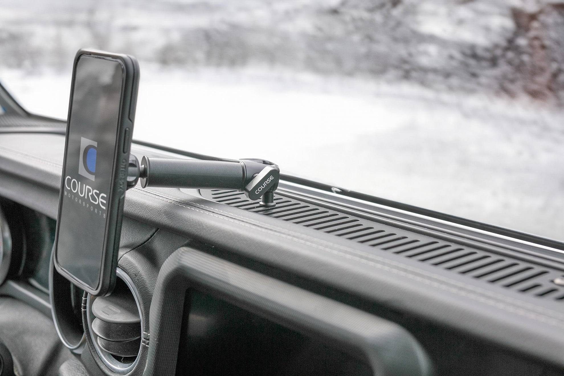 Course Motorsports Phone Mount for Jeep Wrangler JL & Gladiator JT (2018-2023) - Cradle / Magnetic / Magsafe Wireless Charging - Image 3