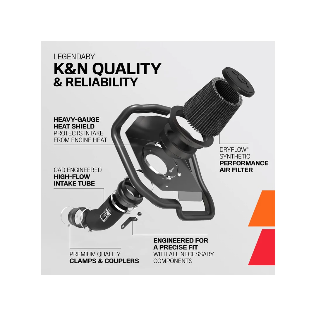 K&N Cold Air Intake Ford F250 / F350 / F450 / F550 Super Duty 6.7L V8 (2011-2016) [Blackhawk Series] 71-2582 - Image 4