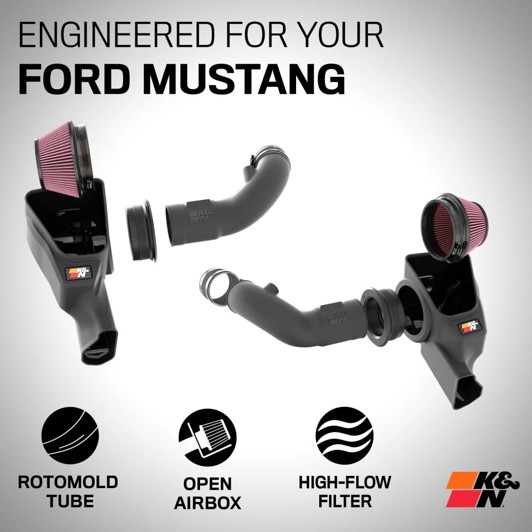 K&N Cold Air Intake Ford Mustang GT S650 5.0L V8 (2024-2026) [Air Charger Kit] 63-2626 - Image 3