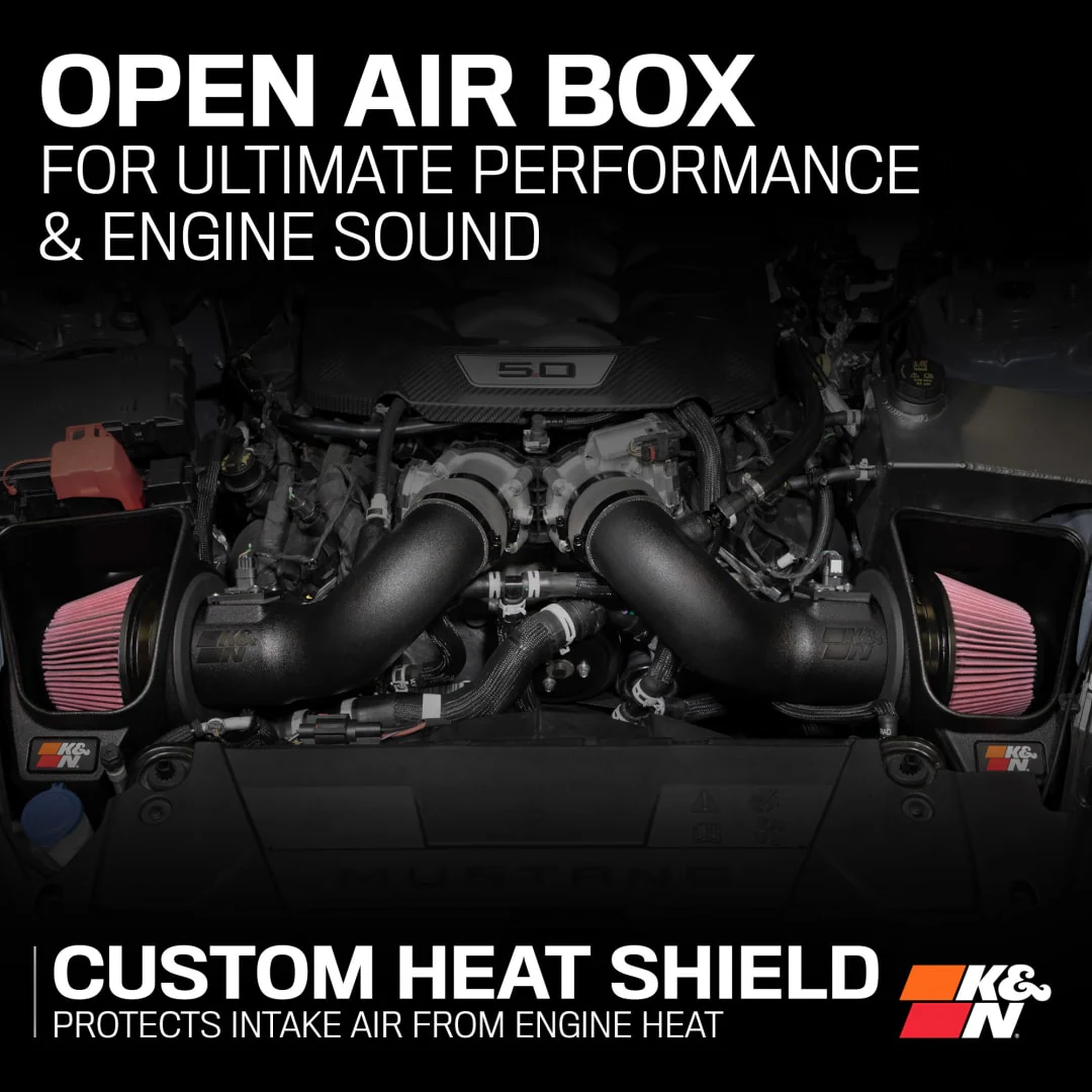 K&N Cold Air Intake Ford Mustang GT S650 5.0L V8 (2024-2026) [Air Charger Kit] 63-2626 - Image 7