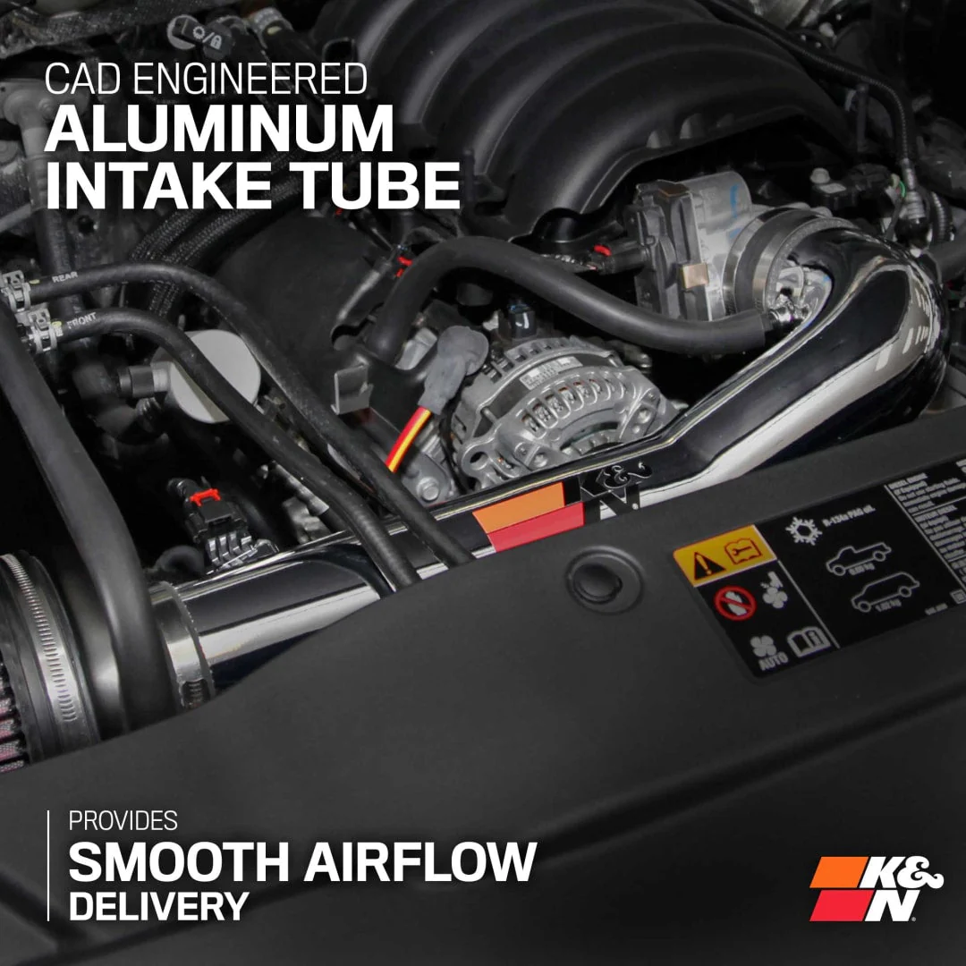 K&N Cold Air Intake GMC Sierra 1500 5.3L / 6.2L V8 (14-19) [77 Series] 77-3082KP - Image 7